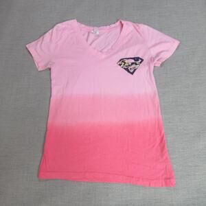 Baltimore Ravens T Shirt Women Medium NFL Football Graphic Baby Tee V Neck Exist